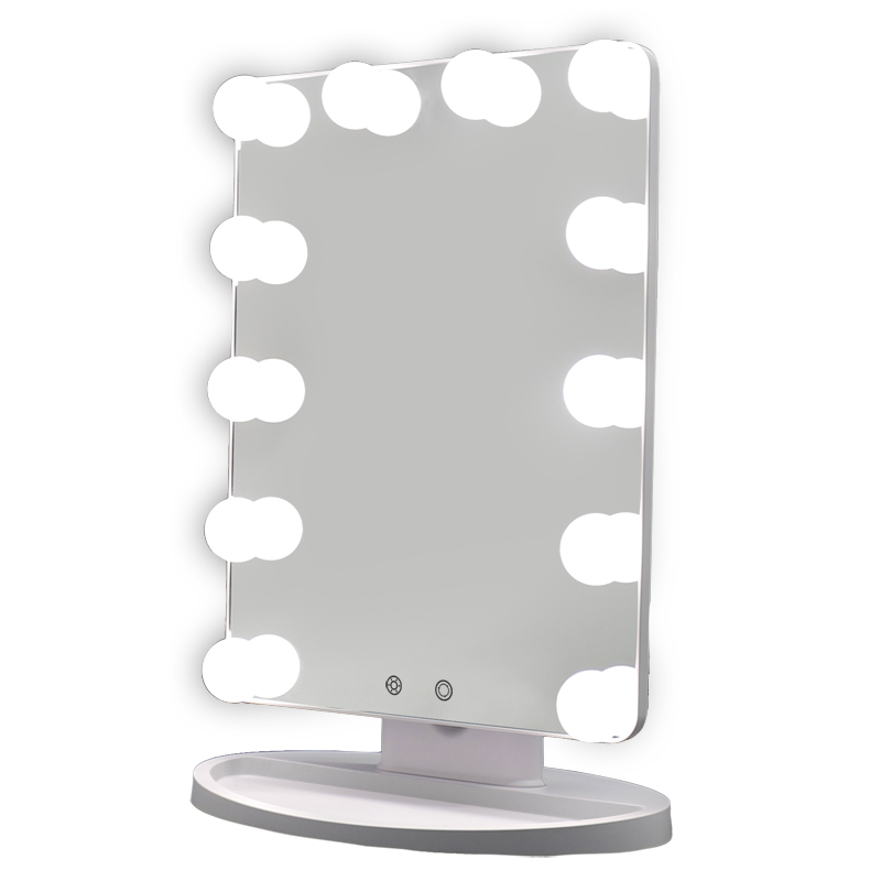 SM279SL Miroir de courtoisie Miroir de maquillage éclairé Hollywood avec 12 ampoules à intensité variable